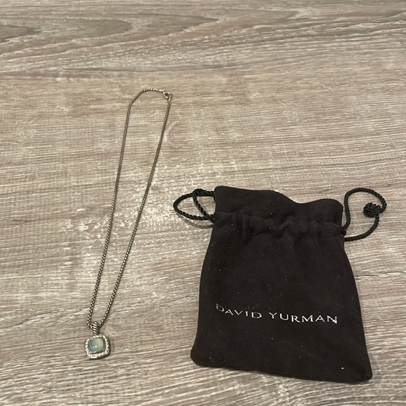 DAVID YURMAN light blue and Diamonds Petite Albion Pendant Necklace - Picture 2 of 3